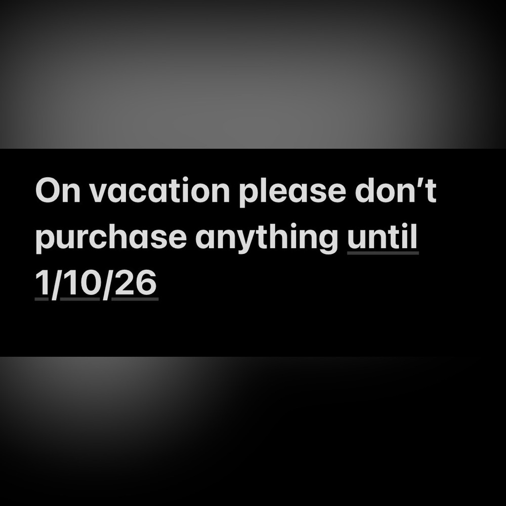 Vacation Notice - Shop Closed Until January 10th